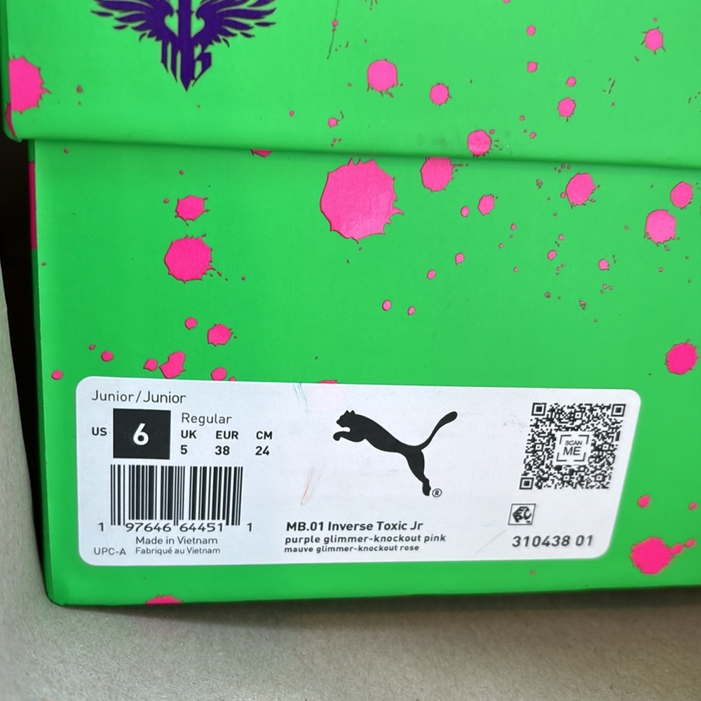 Puma MB.01 Big Kids Inverse Toxic Basketball Shoes 310438 01 - Picture 6 of 6